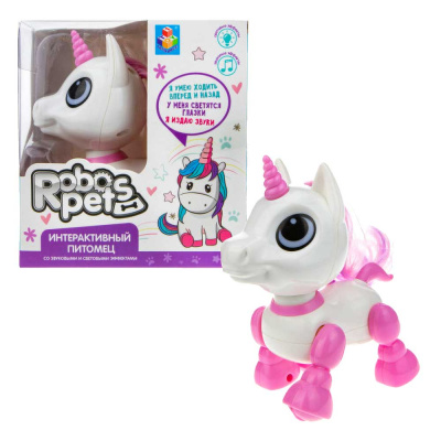 Интерактивная игрушка Robo Pets Робо-единорог 1Toy Т18761